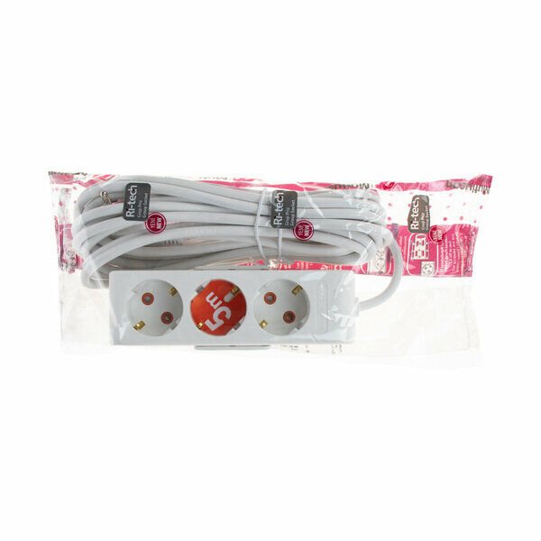 Mutlusan Ri-Tech Grup Priz Topraklı 3 Lü 5 Mt Düz (Ç.K.)