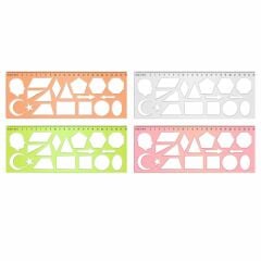 Hatas Geometrik Şekil Şablon Cetveli