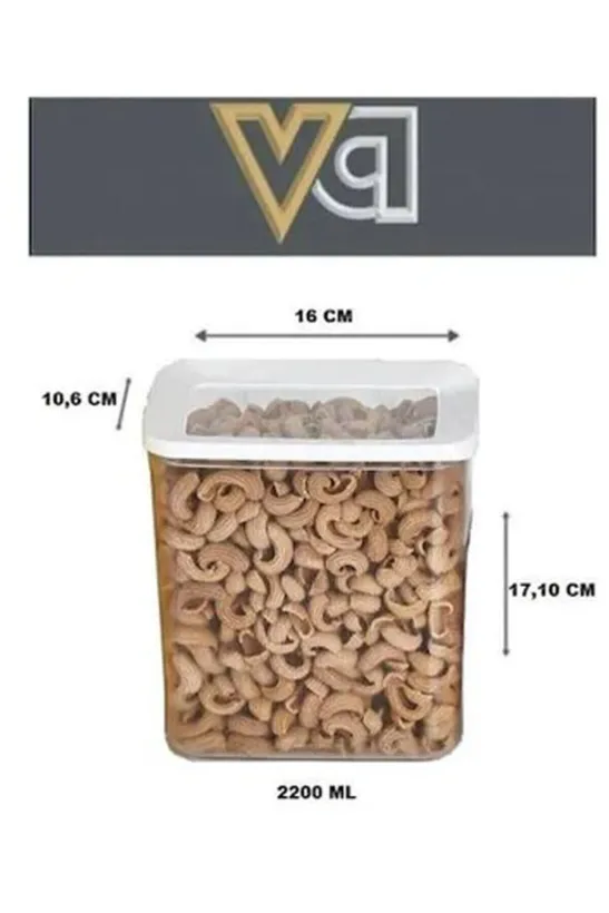 Vip Ahmet Vp-102 2'li Diktörtgen Saklam Kabı 2200 ml