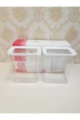 Vip Ahmet Vp-102 2'li Diktörtgen Saklam Kabı 2200 ml