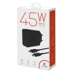Katjmer Şarj Aleti Type-C Kablo 45 W Siyah