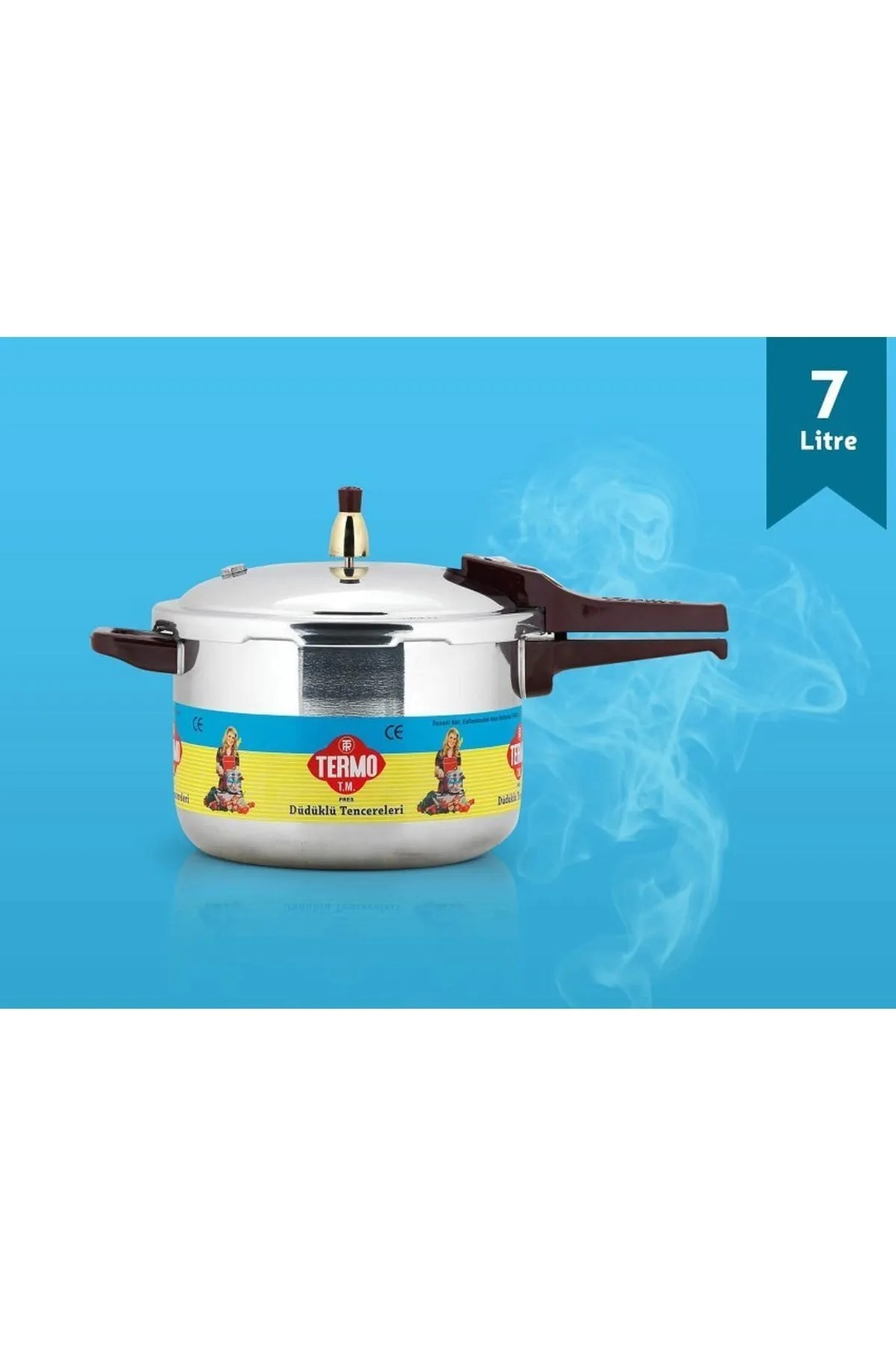 Termo Düdüklü Tencere 7 Lt Gümüş