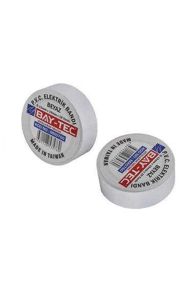 Baytec Elektrik İzole Bandı Beyaz 18 Mm X 10 Yrd Beyaz