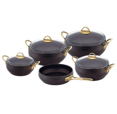 Vivaldi Tencere Tava Seti 9 Parça Babil Serisi