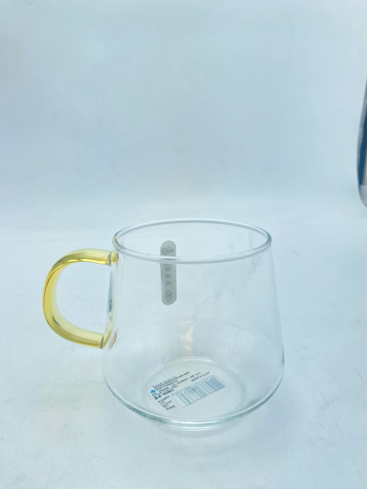 Krd Home Deli Glassware Bardak Kupa Cam Kulplu Borosilikat GBP57 400 Ml Sarı