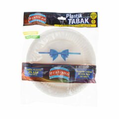Pratikon Plastik Tabak Büyük 10 Lu Krem