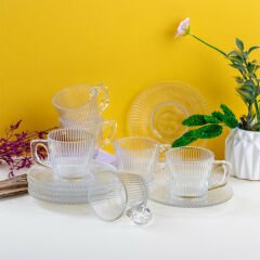 Krd Home Kahve Fincan Takımı Çizgili 12 Parça