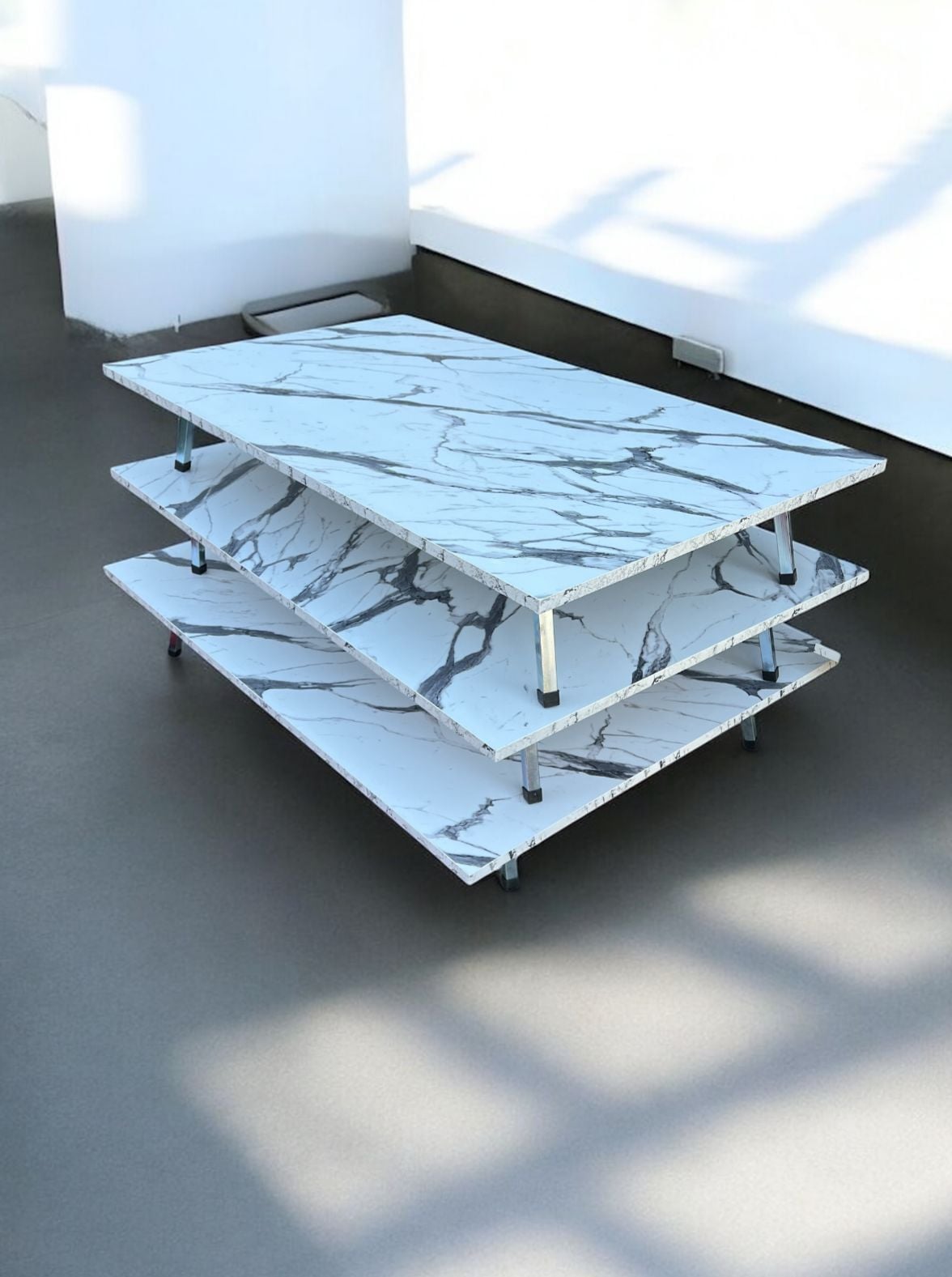 Mermer Desen Dikdörtgen Sofra 90'lık 90*120 Cm