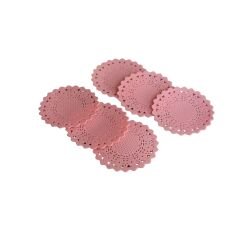 Coaster Silikon Bardak Altlığı 6 Adet Pembe