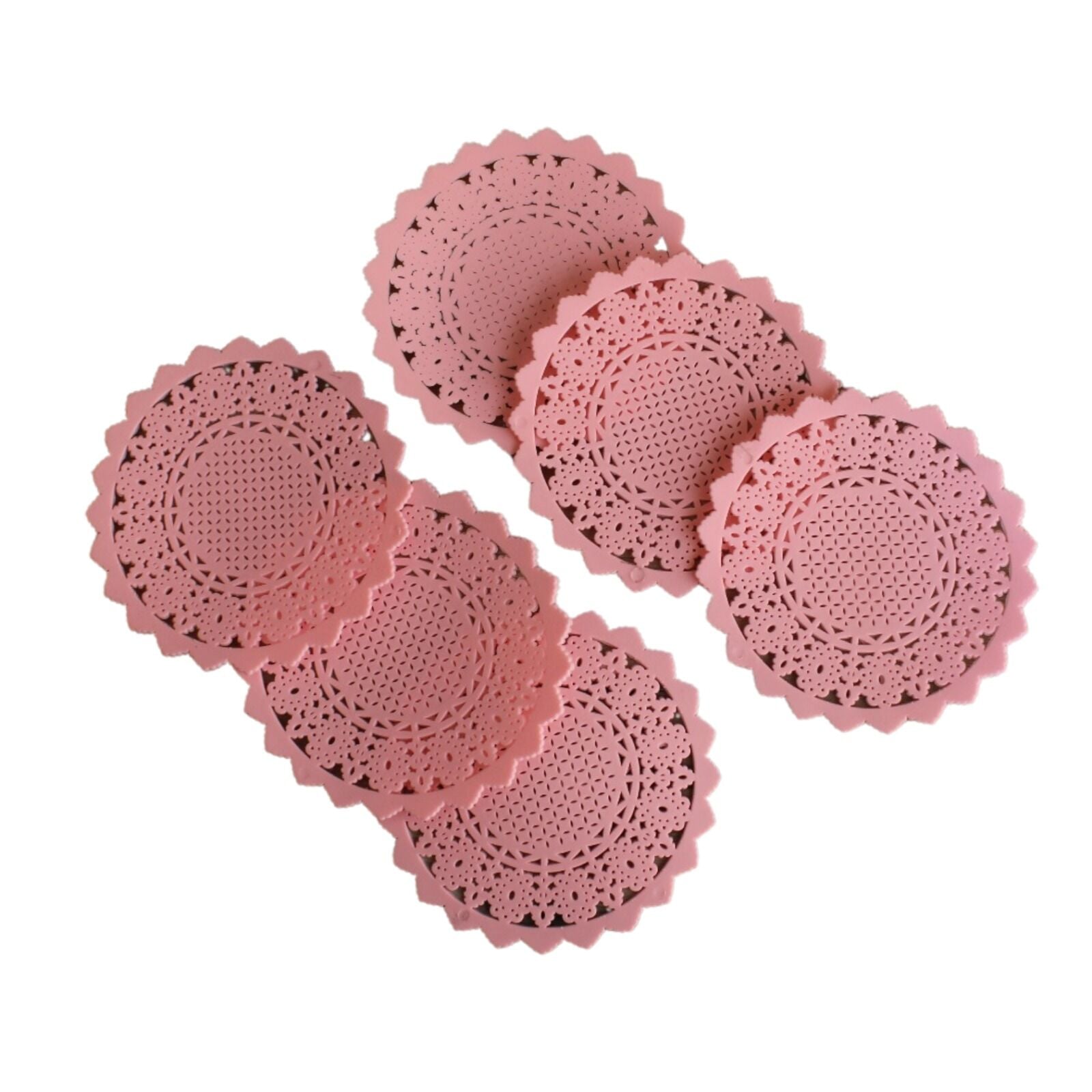 Coaster Silikon Bardak Altlığı 6 Adet Pembe