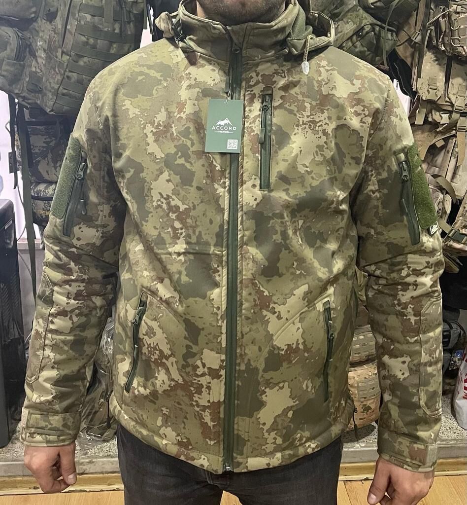 Kamuflaj Desen Kampçı Dağcı Avcı Mont Haki - XXL