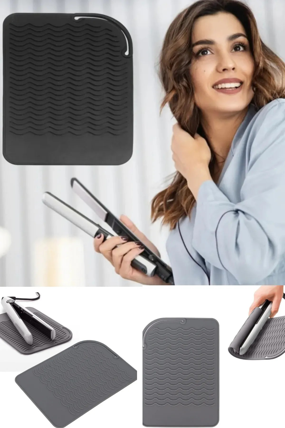 Omilife Silikon Mat Çok Fonksiyonlu Isıya Dayanıklı Fenomen Ürün Siyah