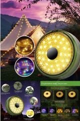 Kampanyalı Makaralı Şerit Led Kamp Lambası Rgb Gün Işığı 8 Mt Şarjlı