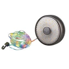 Kampanyalı Makaralı Şerit Led Kamp Lambası Rgb Gün Işığı 8 Mt Şarjlı Siyah