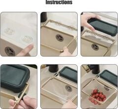 Emka Home Katlanabilir Mutfak Lavabo Filtre File Askı Seti Zümrüt