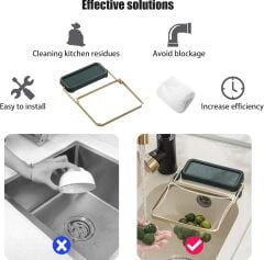 Emka Home Katlanabilir Mutfak Lavabo Filtre File Askı Seti Zümrüt