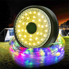 Kampanyalı Makaralı Şerit Led Kamp Lambası Rgb Gün Işığı 8 Mt Şarjlı Haki