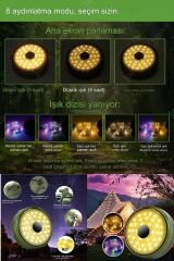 Kampanyalı Makaralı Şerit Led Kamp Lambası Rgb Gün Işığı 8 Mt Şarjlı Haki