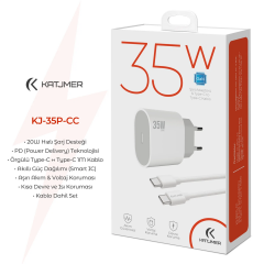 Katjmer Şarj Aleti Type-C To Type-C Kablo 35 W