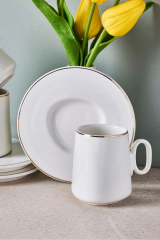 Perotti Fincan Takımı Kahve Porselen 12 Parça Pure