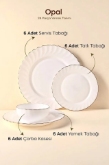 Perotti 17585 Waves Opal 24 Parça 6 Kişilik Yemek Takımı