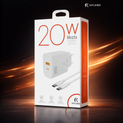 Katjmer Şarj Aleti Type-C To Type-C Kablo 20 W