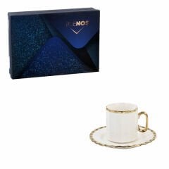 Buenos Fincan Takımı Kahve 12 Parça Altınlı