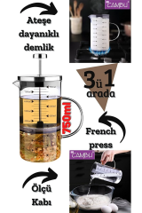Cambu French Press 750 Ml Borosilikat 3 Ü 1 Arada