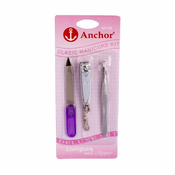 Anchor Tırnak Makası Cımbız Törpü 3 Lü Set Mor