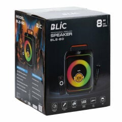 Blic Bls-80 Speaker Hoparlör Karaoke Mikrofonlu 8 İnç