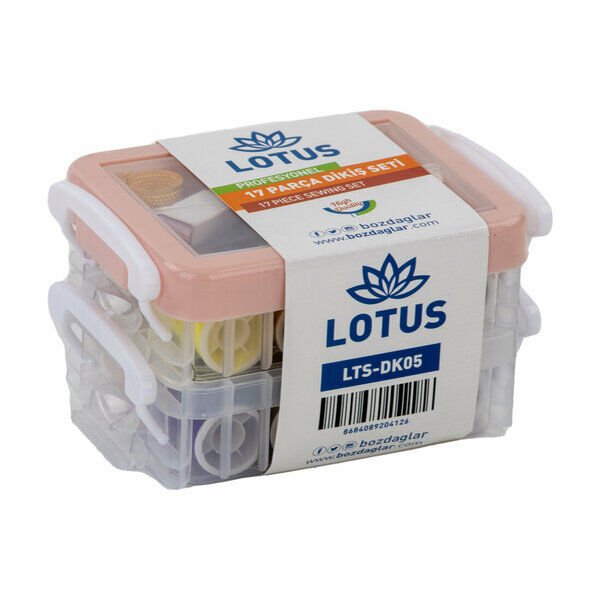 Lotus Dikiş Seti 17 Parça Profesyonel Çift Organizer Karışık Renkli