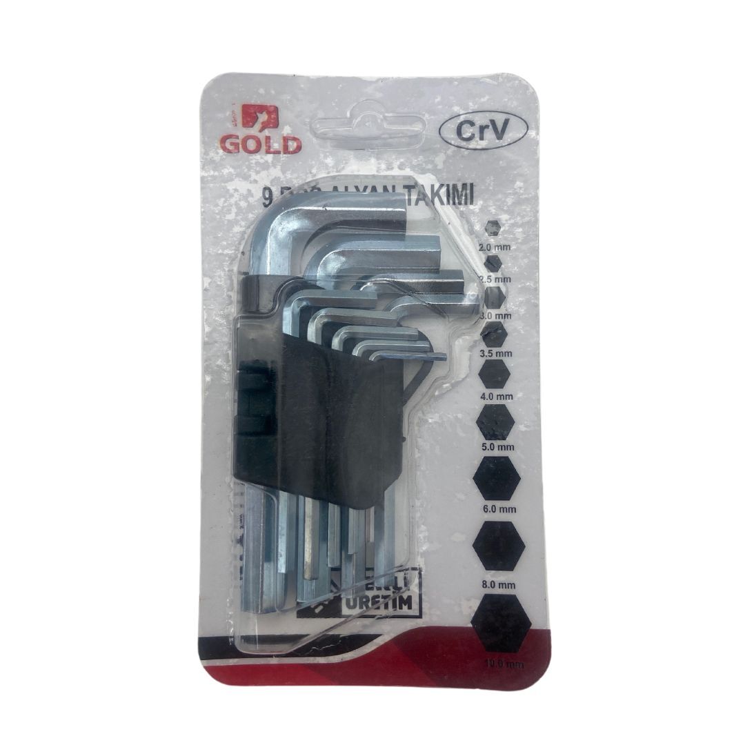 Maxel Gold Crv Solid Alyan Seti Kısa 9 Parça Düz 120 Mm Gümüş