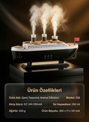 Dempower Hava Nemlendirici 250 Ml Titanic (Buhardanlık-Koku Makinesi) Kahverengi
