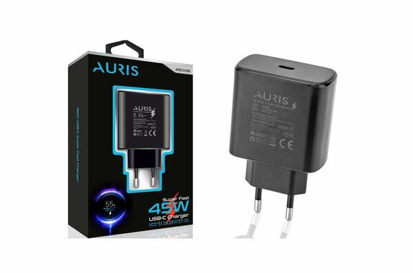 Auris Şarj Başlık Ev Adaptör PD USB Turbo Fast 45W