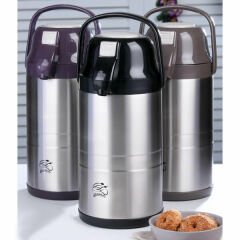 Cooker Termos Çelik 3.5Lt Pompalı Çift Katlı Siyah