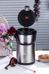 Cooker Termos Çelik 3.5Lt Pompalı Çift Katlı Siyah