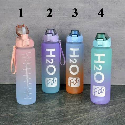 Tohana Matara Plastik Motivasyon 1 Lt Fit Çift Renk Boyalı Ölçü Baskılı