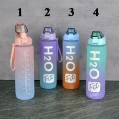 Tohana Matara Plastik Motivasyon 1 Lt Fit Çift Renk Boyalı Ölçü Baskılı