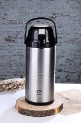 Cooker Termos Çelik 4.5Lt Pompalı Çift Katlı