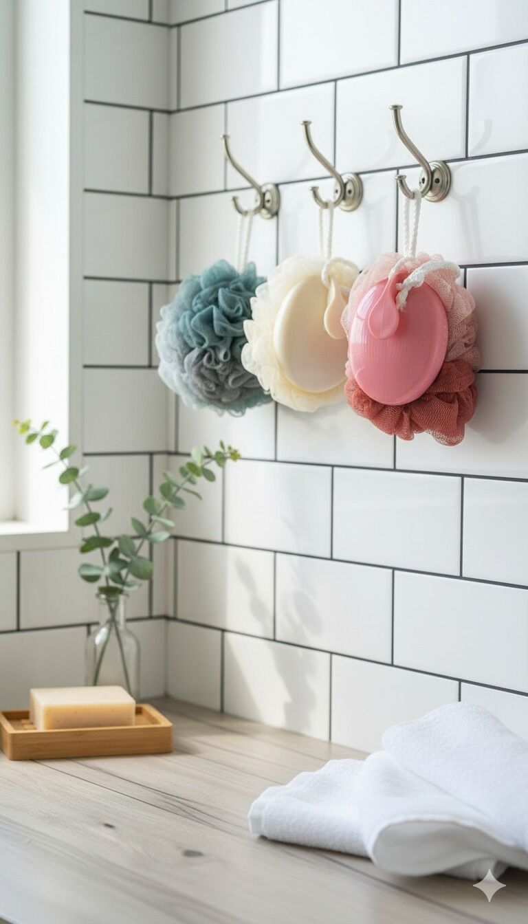 İvory Lotus Banyo Lifi Tutamaçlı Top Turkuaz