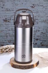 Cooker Termos Çelik 4.5Lt Pompalı Çift Katlı Vizon
