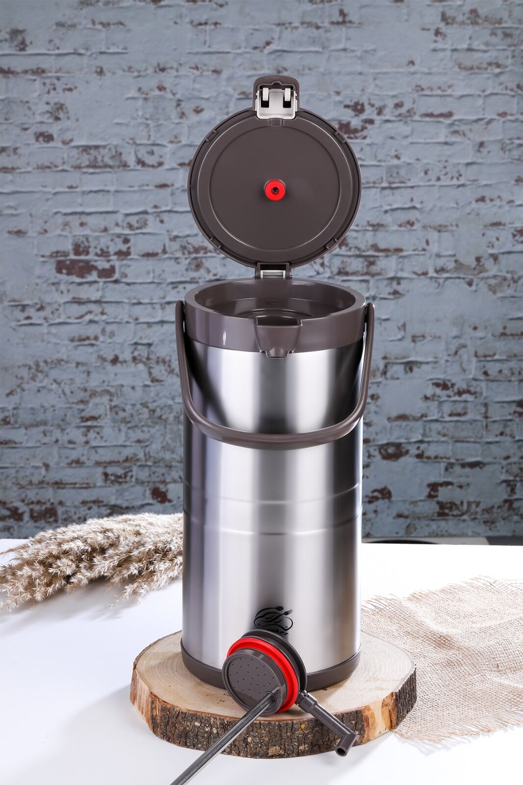 Cooker Termos Çelik 4.5Lt Pompalı Çift Katlı Vizon