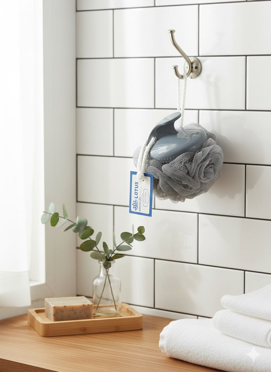 İvory Lotus Banyo Lifi Tutamaçlı Top Antrasit