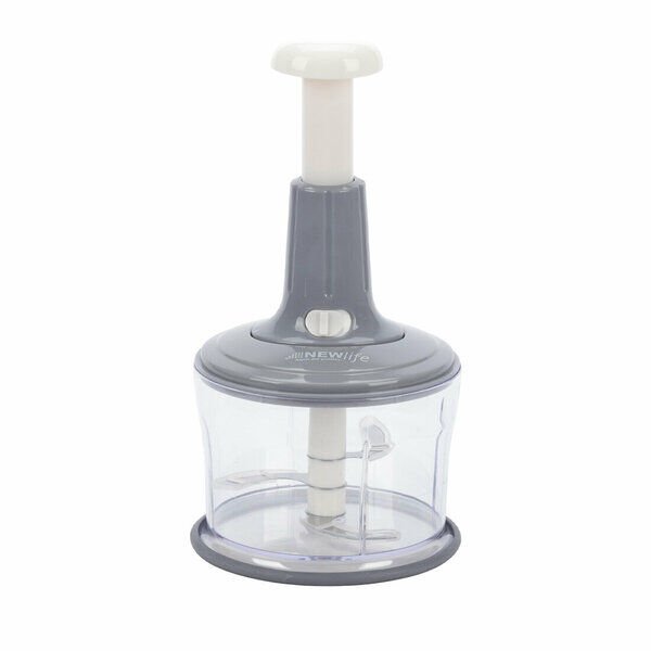 Newlife El Rondosu Üstten Basmalı Blender Gri