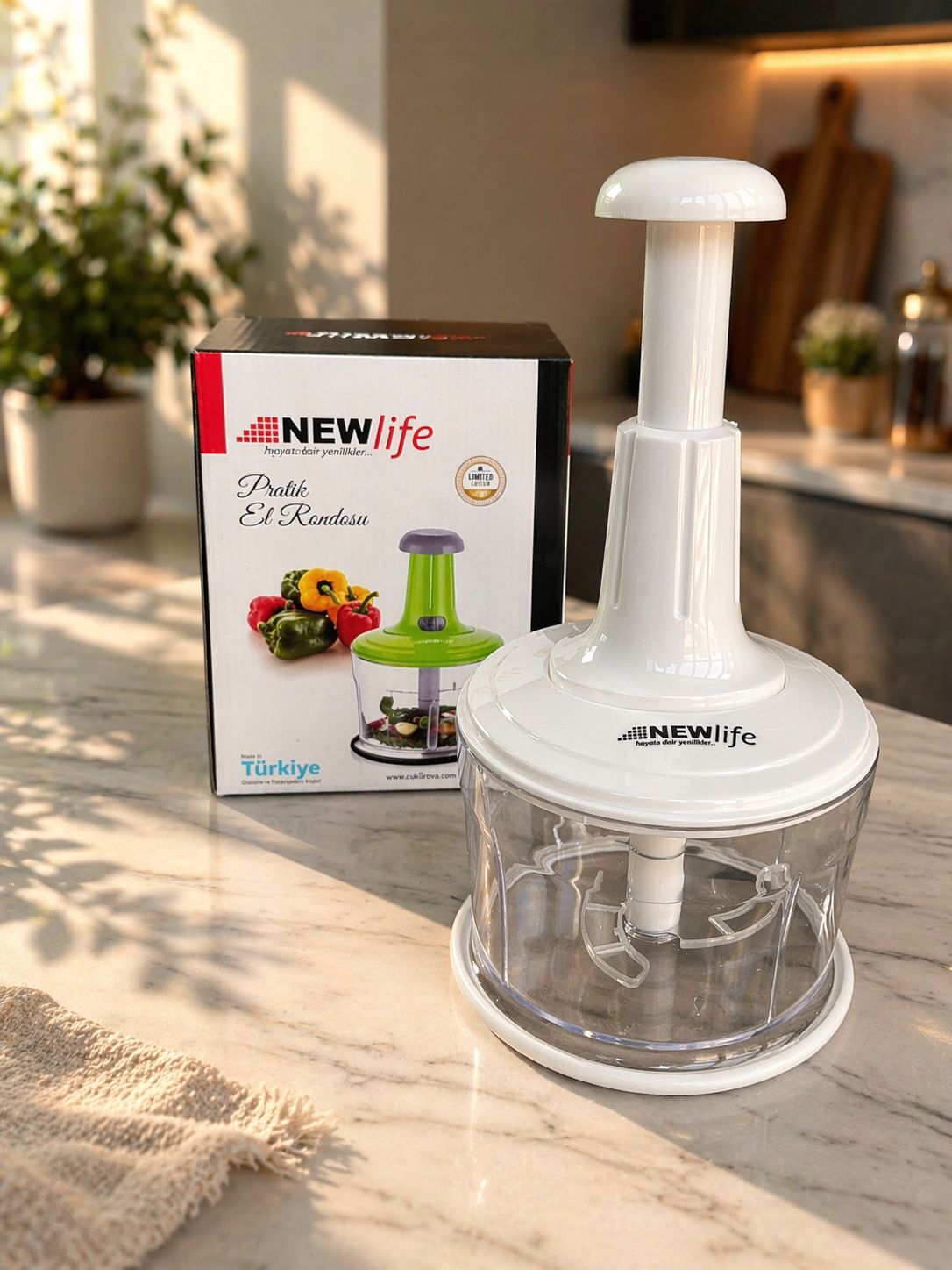 Newlife El Rondosu Üstten Basmalı Blender Beyaz