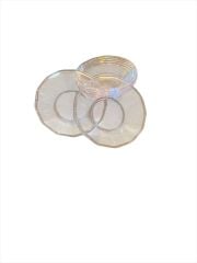 Sağlık 6 Lı Kristal Çay Tabağı