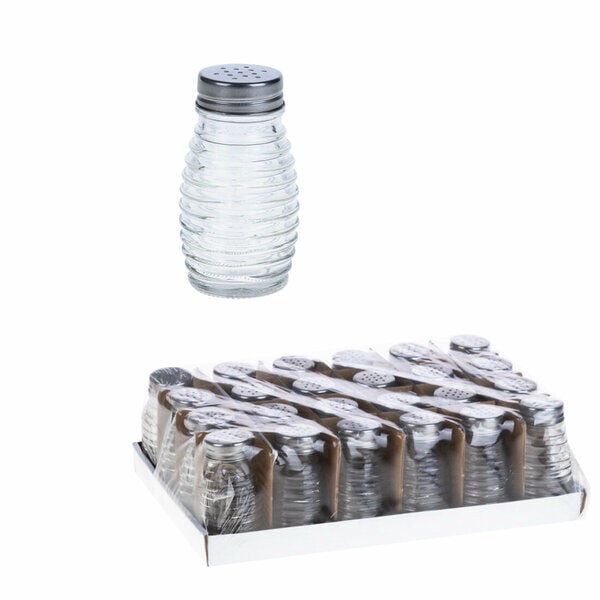 Yakut Tuzluk Cam Metal Kapak Şeffaf