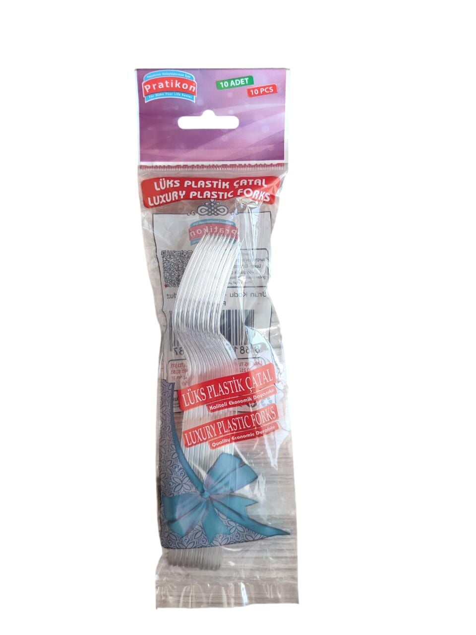 Pratikon Plastik Çatal 10 Lu Şeffaf