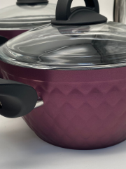 Vivaldi Tencere Tava Seti 9 Parça Lidya Gold Serisi