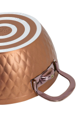 Vivaldi Tencere Tava Seti 9 Parça Lidya Gold Serisi Rose Gold